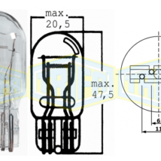TRIFA ΛΑΜΠΑ 12V21/5W W3x16Q ΧΩΡΙΣ ΚΑΛΥΚΑ