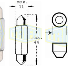 TRIFA ΛΑΜΠΑ 12V10W SV8.5-8 ΣΩΛΗΝΩΤΗ ΜΑΚΡΙΑ