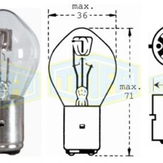 TRIFA ΛΑΜΠΑ 24V45/40W BA20d