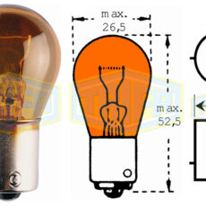 TRIFA ΛΑΜΠΑ 12V21W BAU15s ΠΟΡΤΟΚΑΛΙ