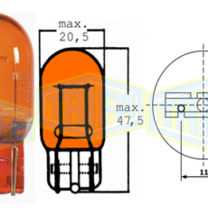 TRIFA ΛΑΜΠΑ 12V21W WX3x16d ΠΟΡΤΟΚΑΛΙ