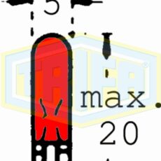 TRIFA ΛΑΜΠΑ 12V1.2W W2x4.6D ΚΟΚΚΙΝΗ